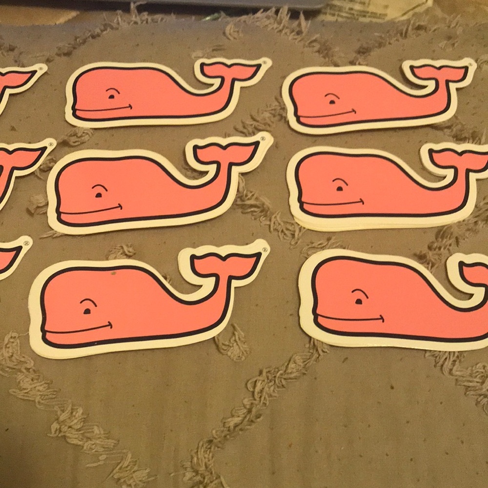 20 Vineyard Vines Pink Whale Stickers